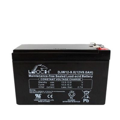 Материал контейнера ABS Leoch DJW12-9.0 Свинцово-кислотный аккумулятор 12V9Ah для питания Eps
