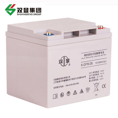 12V26Ah Shuangdeng Запечатанная батарея 6-GFM-26 для связи и хранения солнечной энергии